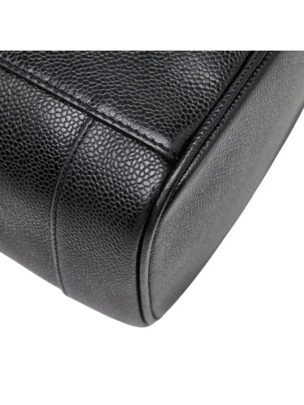 Chanel CC Logo Vanity Bag Handbag Black Caviar Leather - Picture 7 of 10